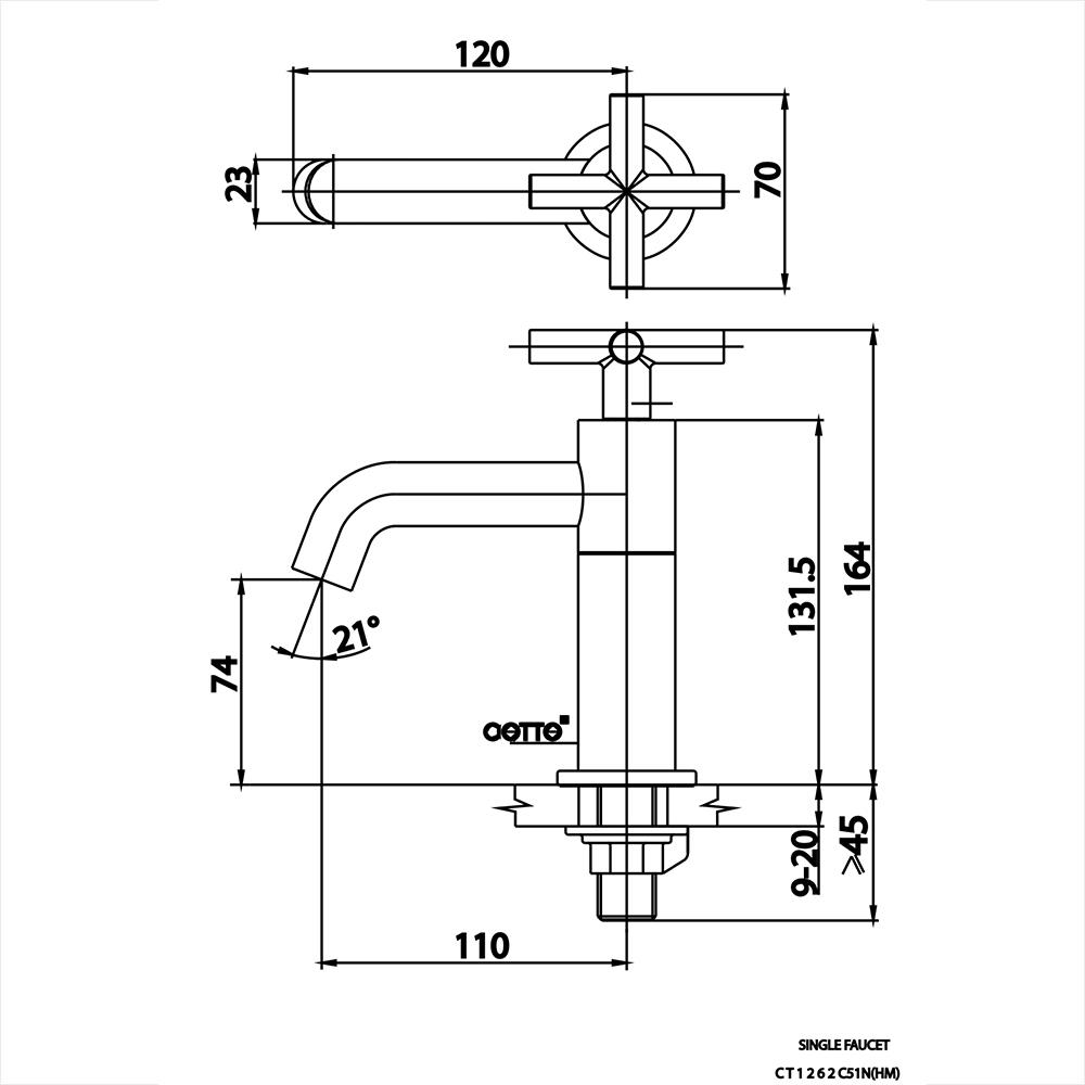 ก๊อกอ่างล้างหน้าเดี่ยว COTTO CT1262C51N(GN)(HM) สีเขียว
