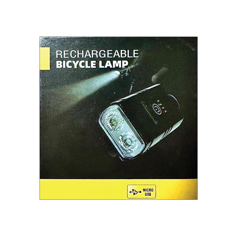 ไฟหน้าจักรยาน GRANDE RECHARGE BICYCLE LAMP QAB สีดำ
