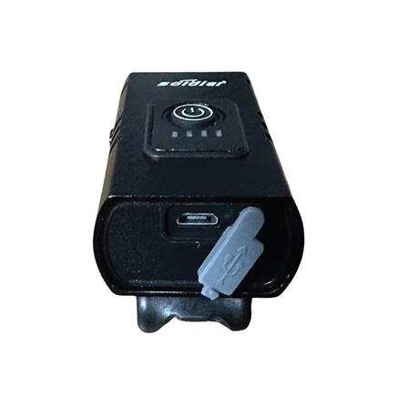 ไฟหน้าจักรยาน GRANDE RECHARGE BICYCLE LAMP QAB สีดำ_3