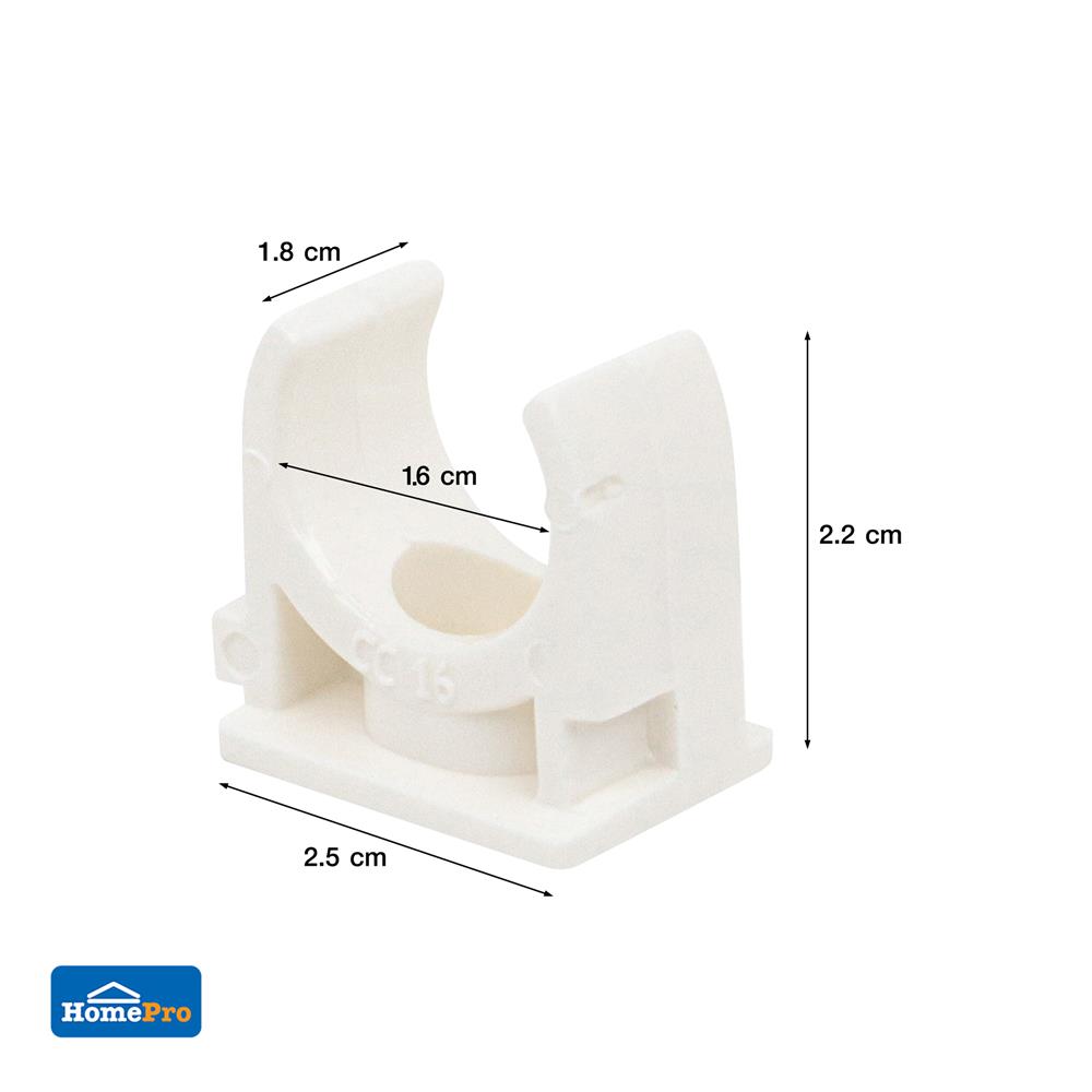คลิปก้ามปู ELECKTA 16 มม. สีขาว แพ็ก 200 ชิ้น
