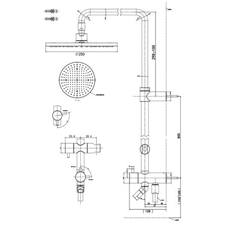 ฝักบัว RAIN SHOWER ผสม TOTO TBW07006T_1