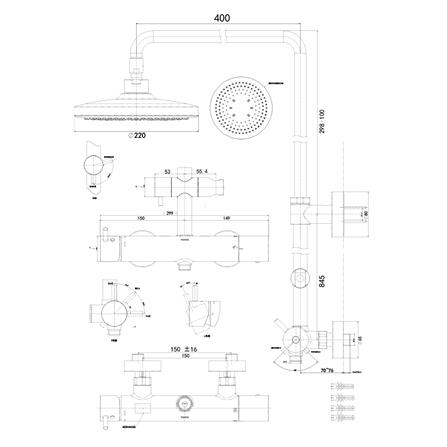 ฝักบัว RAIN SHOWER ผสม TOTO TBW01302TA_1