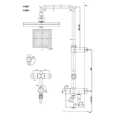 ฝักบัว RAIN SHOWER ผสม TOTO TBW08006T_1