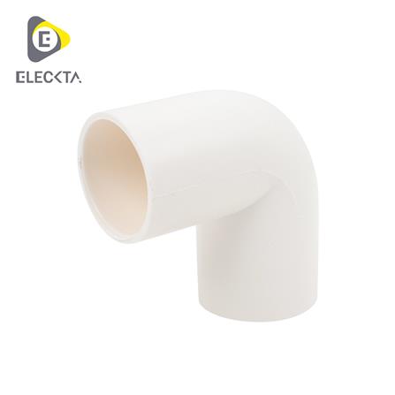 ข้องอ 90 องศา ร้อยสาย ELECKTA 25 มม. สีขาว แพ็ก 4 ชิ้น_0