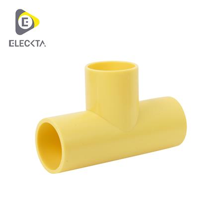ข้อต่อ 3 ทาง ELECKTA 1/2 นิ้ว สีเหลือง แพ็ก 10 ชิ้น_0