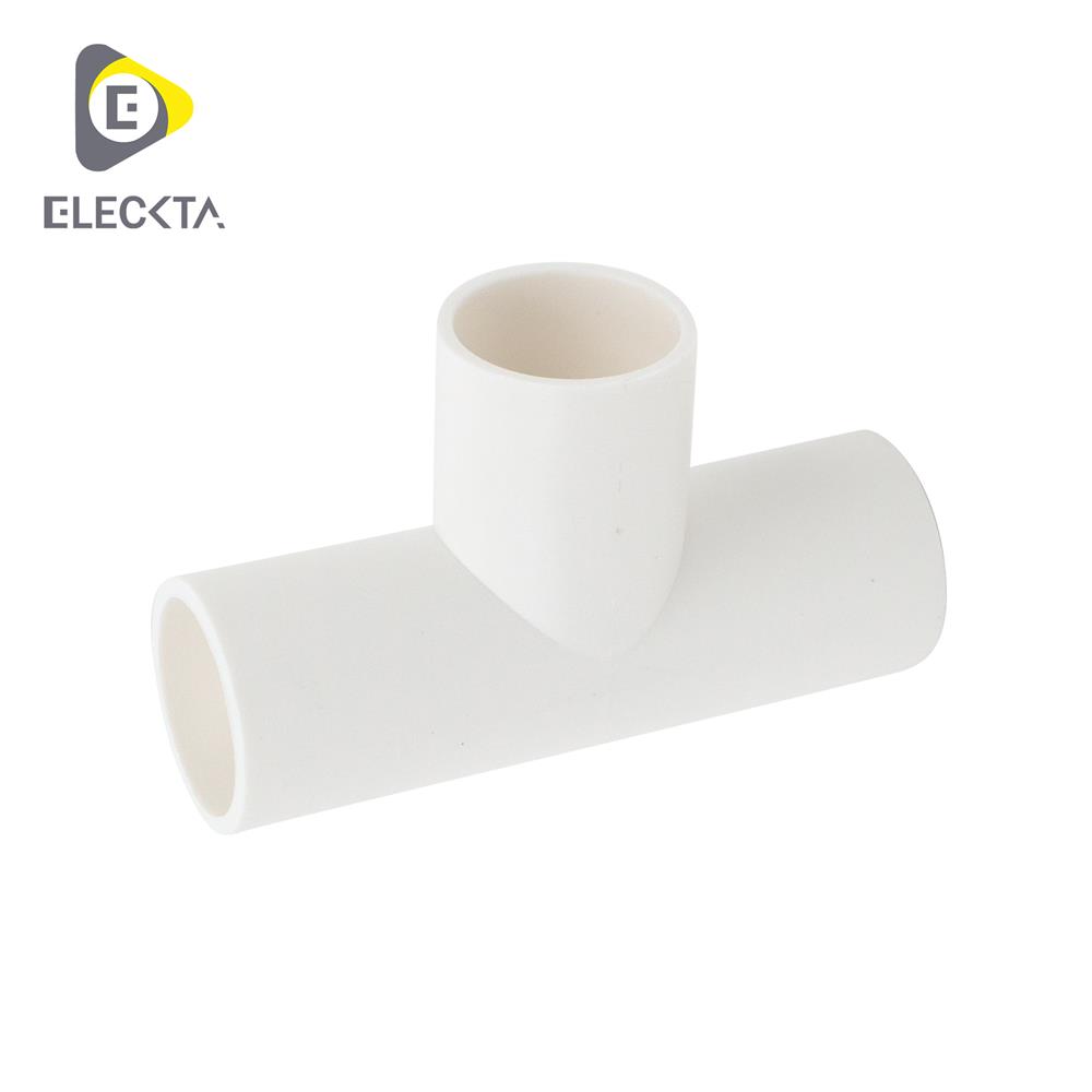 ข้อต่อสามทาง ELECKTA 20 มม. สีขาว แพ็ก 10 ชิ้น