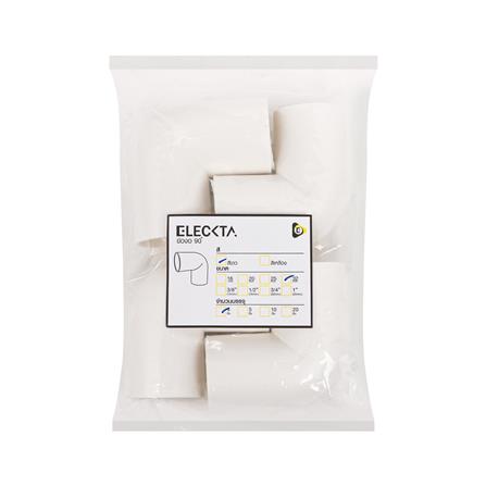 ข้องอ 90 องศา ร้อยสาย ELECKTA 32 มม. สีขาว แพ็ก 4 ชิ้น_2
