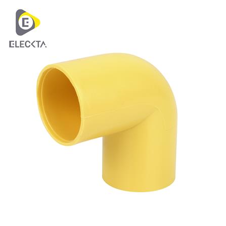 ข้องอ 90 องศา ร้อยสาย ELECKTA 3/4 นิ้ว สีเหลือง แพ็ก 10 ชิ้น_0