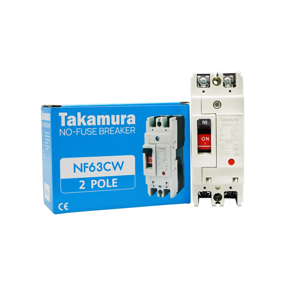 ออโต้เบรกเกอร์ TAKAMURA TNF63CW-2P50A 7.5KA 1 เฟส