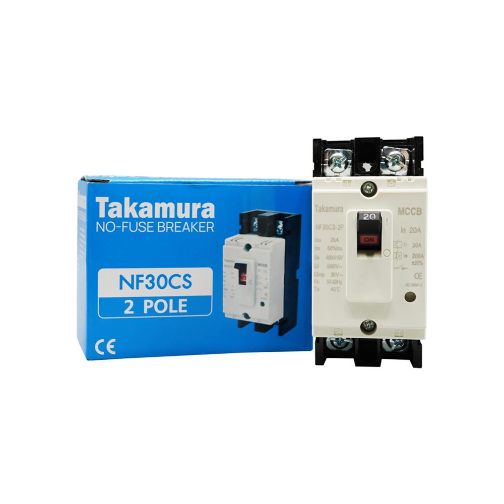 ออโต้เบรกเกอร์ TAKAMURA TNF30CS-2P20A 2.5KA 1 เฟส
