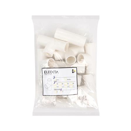 ข้อต่อ 3 ทาง ELECKTA 16 มม. สีขาว แพ็ก 10 ชิ้น_2
