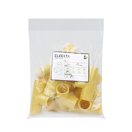 ข้อต่อสามทาง ELECKTA 3/8 นิ้ว สีเหลือง แพ็ก 10 ชิ้น_2