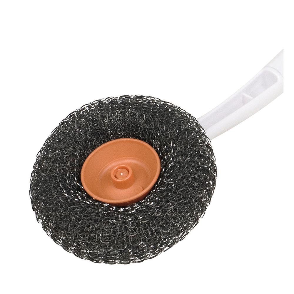 แปรงล้างกระทะฝอยสเตนเลส ACCO C-NAMI สีขาว