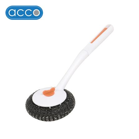 แปรงล้างกระทะฝอยสเตนเลส ACCO C-NAMI สีขาว