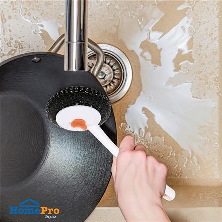 แปรงล้างกระทะฝอยสเตนเลส ACCO C-NAMI สีขาว_3