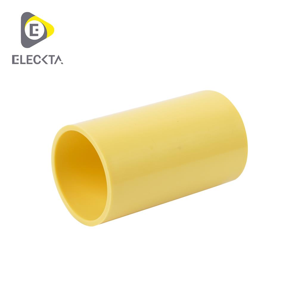 ข้อต่อตรง ELECKTA 1 นิ้ว สีเหลือง แพ็ก 4 ชิ้น