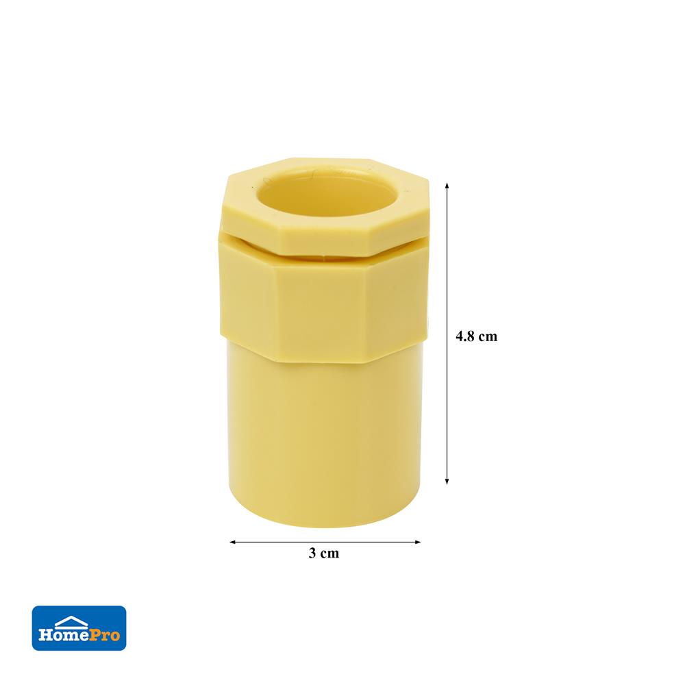 ข้อต่อเข้ากล่อง ELECKTA 3/4 นิ้ว สีเหลือง แพ็ก 20 ชิ้น