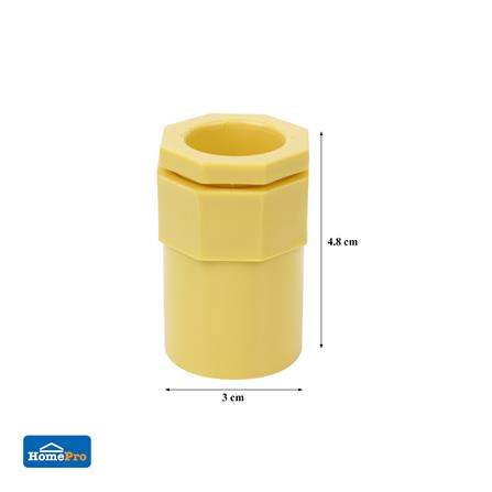 ข้อต่อเข้ากล่อง ELECKTA 3/4 นิ้ว สีเหลือง แพ็ก 20 ชิ้น_3