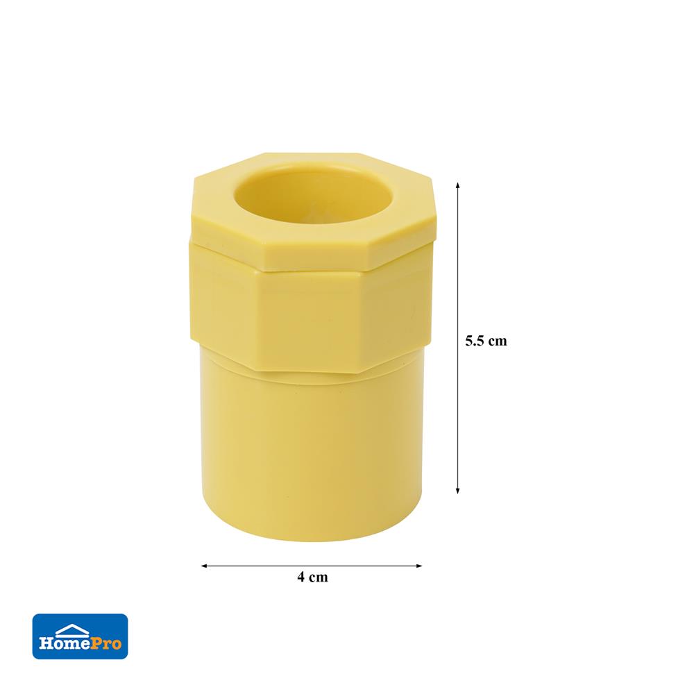 ข้อต่อเข้ากล่อง ELECKTA 1 นิ้ว สีเหลือง แพ็ก 2 ชิ้น