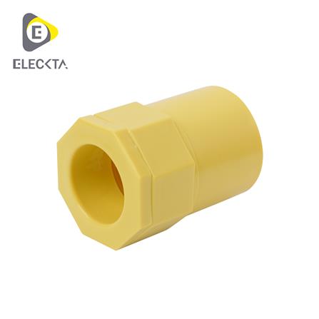 ข้อต่อเข้ากล่อง ELECKTA 1 นิ้ว สีเหลือง แพ็ก 2 ชิ้น