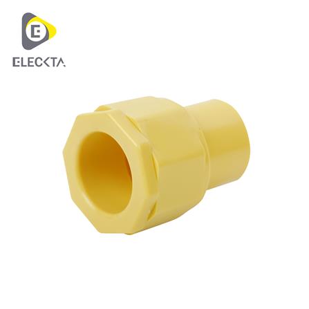 ข้อต่อเข้ากล่อง ELECKTA 3/8 นิ้ว สีเหลือง แพ็ก 4 ชิ้น