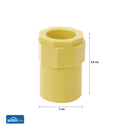 ข้อต่อเข้ากล่อง ELECKTA 3/4 นิ้ว สีเหลือง แพ็ก 4 ชิ้น_3