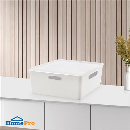 กล่องเก็บของมีฝา STACKO BT10-2 19.1x26.4x12 ซม. สีขาว_4