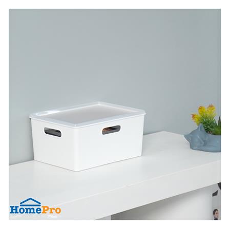 กล่องเก็บของมีฝา STACKO BT10-2 19.1x26.4x12 ซม. สีขาว_5
