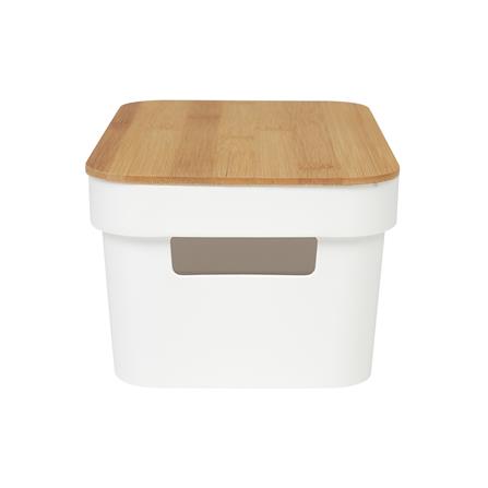 กล่องฝาไม้ 3.5 ลิตร STACKO HOMEY 26.5x17x12.5 ซม. สีขาว_4