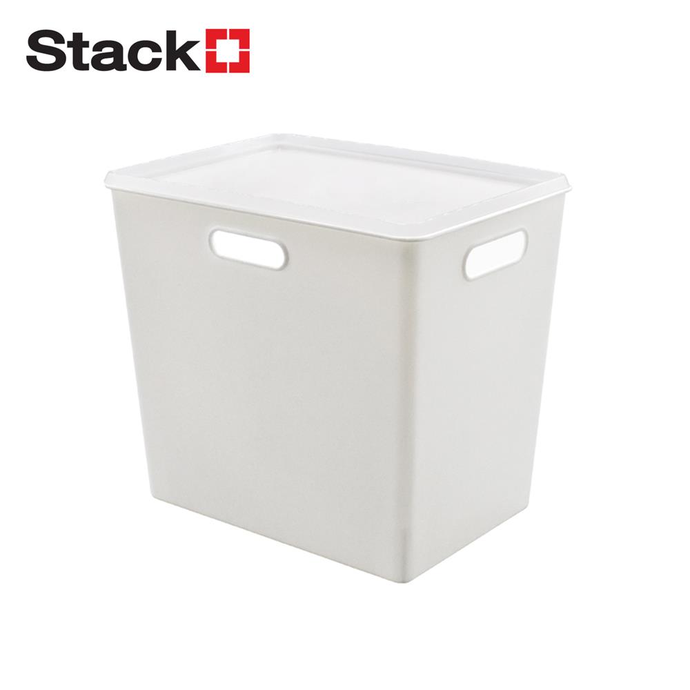 กล่องเก็บของมีฝา STACKO BT25-2 19.1x26.4x23 ซม. สีขาว_0