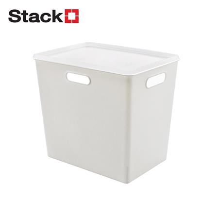 กล่องเก็บของมีฝา STACKO BT25-2 19.1x26.4x23 ซม. สีขาว_1