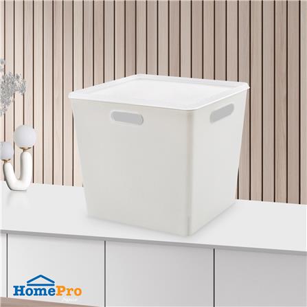 กล่องเก็บของมีฝา STACKO BT25-2 19.1x26.4x23 ซม. สีขาว_4
