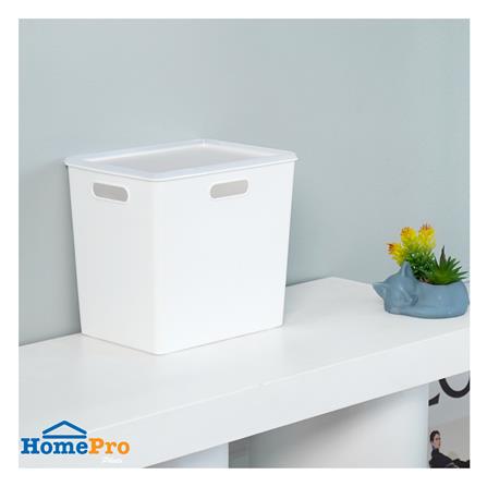 กล่องเก็บของมีฝา STACKO BT25-2 19.1x26.4x23 ซม. สีขาว_5