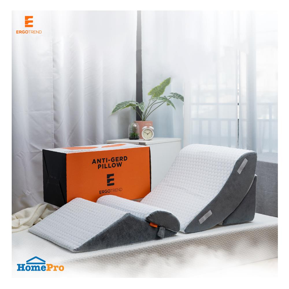 หมอนสุขภาพ เมมโมรี่โฟม ERGOTREND ANTI GERD 60x68x20 ซม. สีขาว