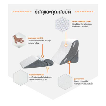 หมอนสุขภาพ เมมโมรี่โฟม ERGOTREND ANTI GERD 60x68x20 ซม. สีขาว_3