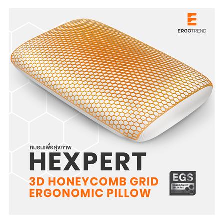 หมอนสุขภาพ เมมโมรี่โฟม ERGOTREND HEXPERT 3D 60x40x13 ซม. สีขาว_3
