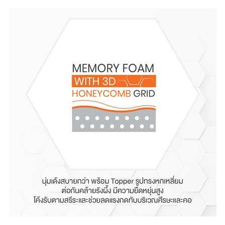 หมอนสุขภาพ เมมโมรี่โฟม ERGOTREND HEXPERT 3D 60x40x13 ซม. สีขาว_13