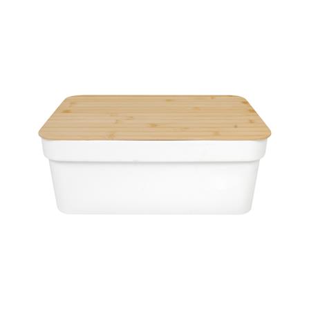 กล่องฝาไม้ 8.5 ลิตร STACKO HOMEY 35x26x14 ซม. สีขาว_2