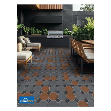 กระเบื้องพื้น 16x16 นิ้ว COTTO ซีเมนต์ บล็อค มิกซ์ เทา PM 0.96 ตร.ม._5