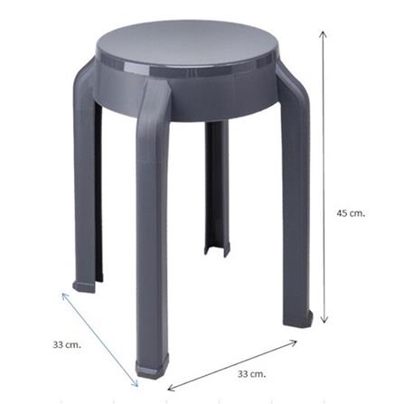 เก้าอี้พลาสติก SPRING STOOL RELAX&RESET สี CHARCOAL_7