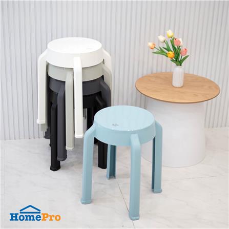 เก้าอี้พลาสติก SPRING STOOL RELAX&RESET สีเทาอ่อน_5