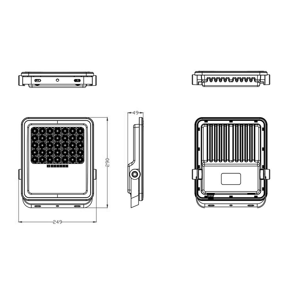 ไฟสปอตไลท์ SOLAR PHILIPS BVC080 LED30/730 20 วัตต์ WARM WHITE สีเทา