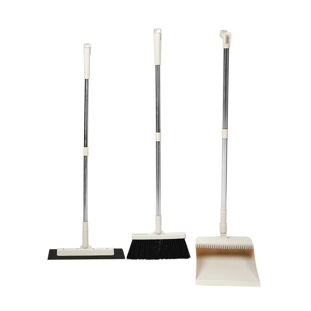 ชุดไม้กวาดที่โกยผงพร้อมยางไล่น้ำ 3IN1 ACCO NAMI สีเบจ