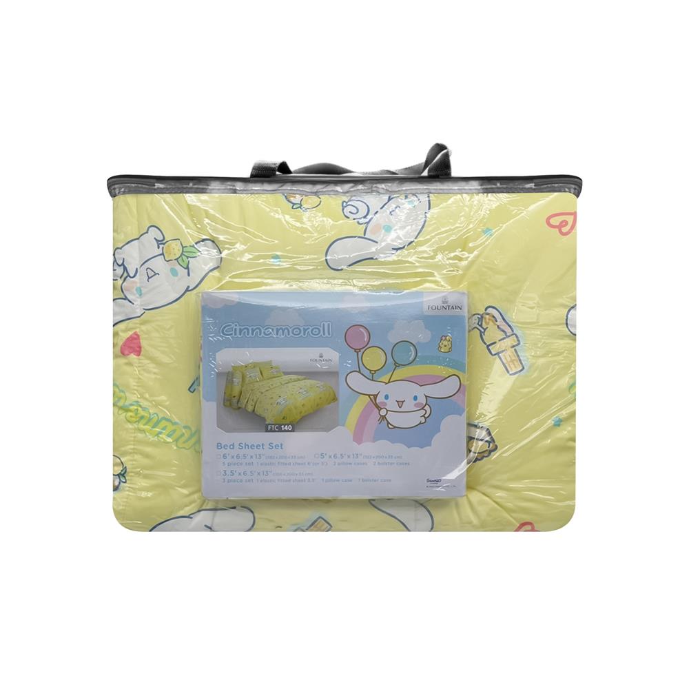 ชุดผ้าปูที่นอน 6 ฟุต 6 ชิ้น FOUNTAIN CINNAMOROLL 70209-FTC140