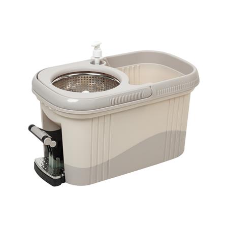 ชุดอุปกรณ์ถังปั่นขาเหยียบพร้อมไม้ม็อบ ACCO META สีเบจ_2