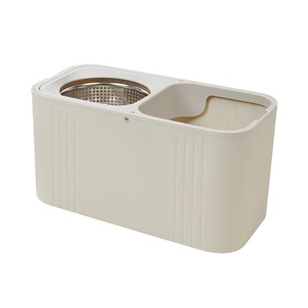 ชุดอุปกรณ์ถังปั่นเหลี่ยมพร้อมไม้ม็อบ ACCO META สีเบจ_3