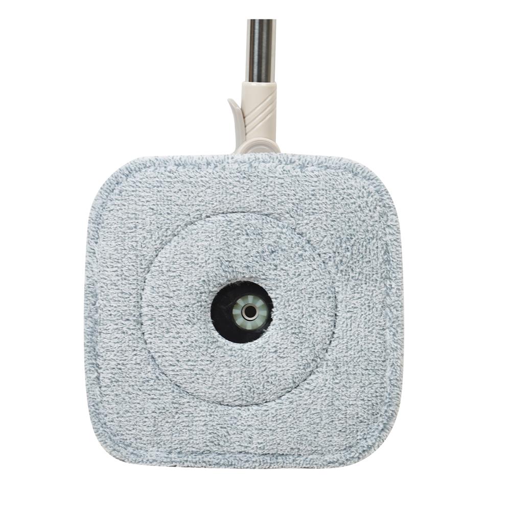 ชุดอุปกรณ์ถังปั่นกลมพร้อมไม้ม็อบ ACCO META สีเบจ