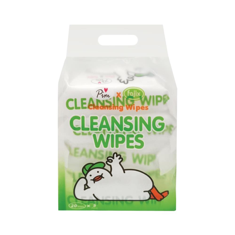 ผ้าเช็ดทำความสะอาดผิว PIM x FAJIX 20 แผ่น แพ็ก 5 ชิ้น