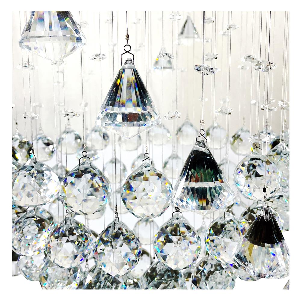 ไฟช่อ EVL CS CFC-11075 สีใส/เงิน 9 หัว