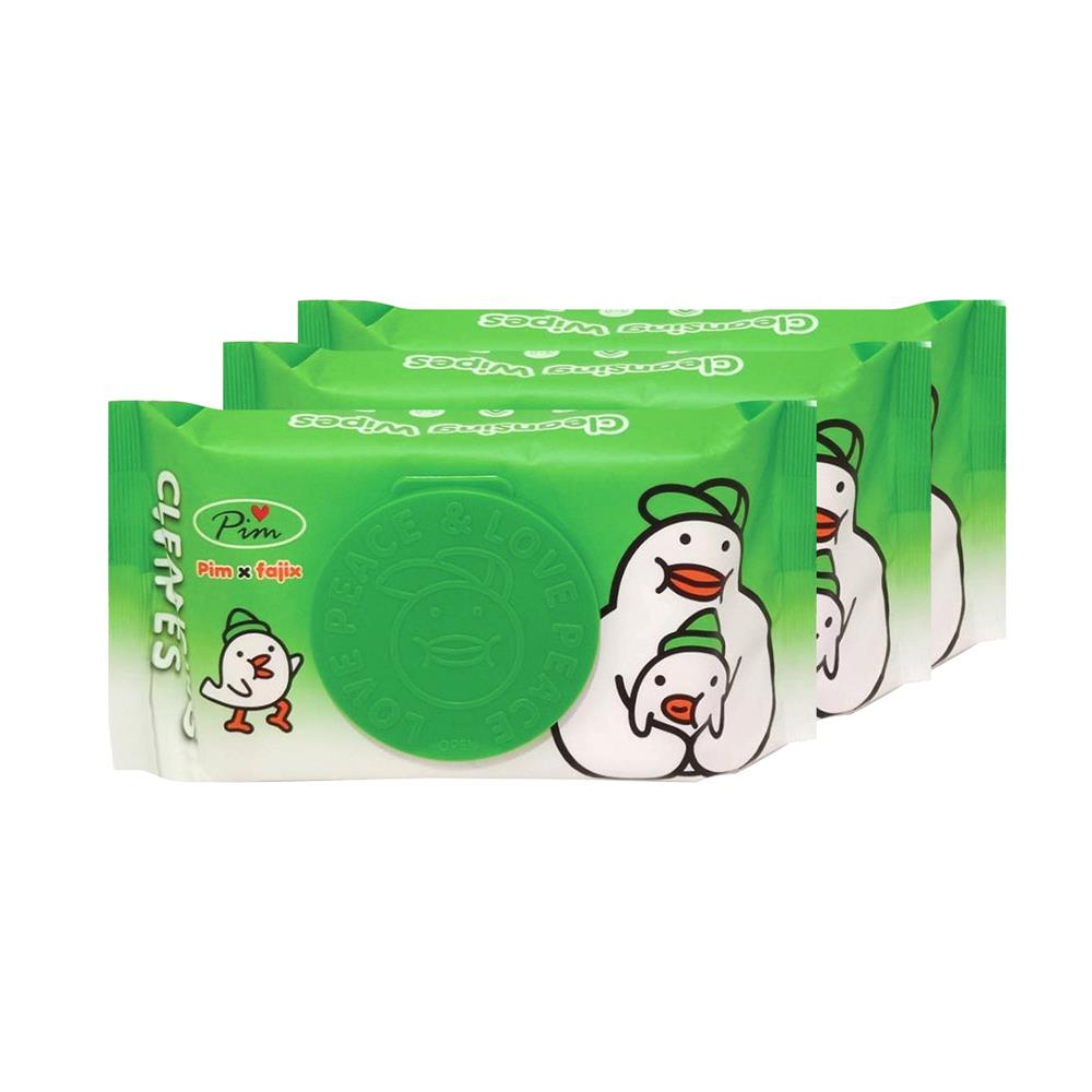 ผ้าเช็ดทำความสะอาดผิว PIM x FAJIX 80 แผ่น แพ็ก 3 ชิ้น